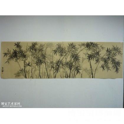 墨竹 写意花鸟画 李宏作品 类别: 写意花鸟画